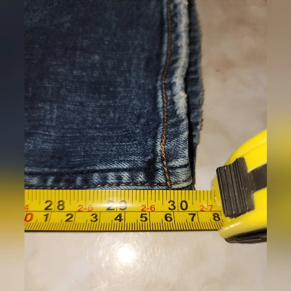 Silver Distressed Blue Jeans